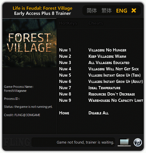 Life is Feudal: Forest Village: /Trainer (+8) [Update: 23.09.16] {FLiNG}
